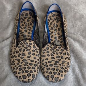 Rothy Brown and Black Leopard Print Flats size 9